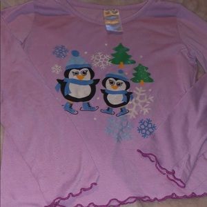 little girls winter bedtime shirt